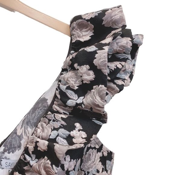 Free People X Saylor Small V Neck Brocade Maeve Mini Sexy Evening Homecoming - Picture 8 of 16